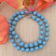 Tirkīza zilas pērļu krelles 